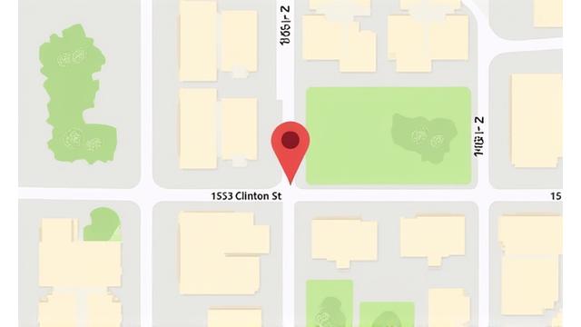 Map showing the location of Spheraliondex Summit Craftworx at 1553 Clinton St, Aurora, CO 80010, USA with highlighted building.